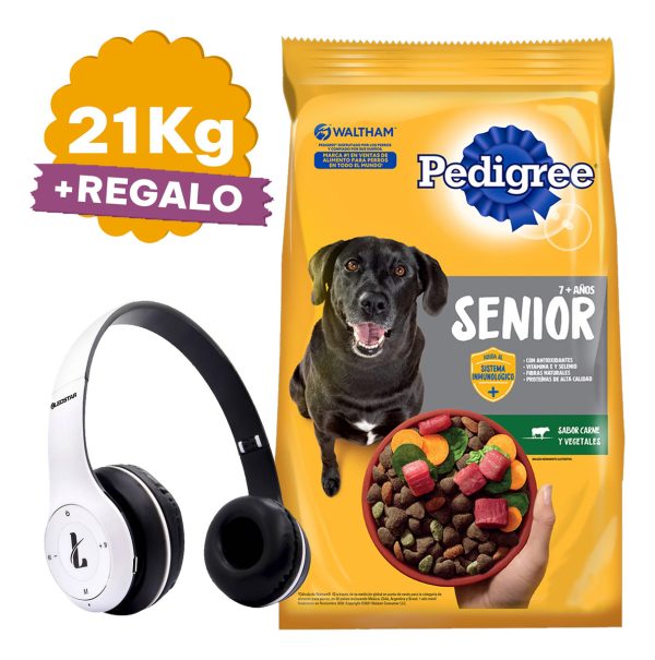 Alimento Perro Pedigree Adulto Mayor 21 Kg + Obsequio - Imagen 2