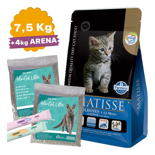 Alimento Matisse Gato Cachorro / Kitten 7,5 Kg + Regalos - Imagen 2