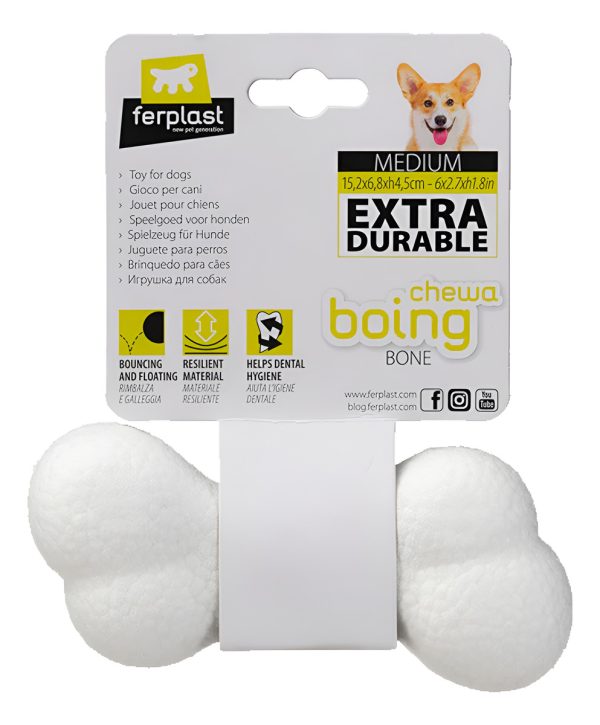 Juguete Hueso Goma Blanco Ferplast Medium