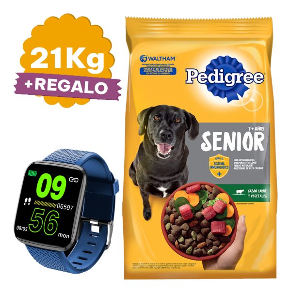 Alimento Perro Pedigree Adulto Mayor 21 Kg + Regalo - Imagen 2