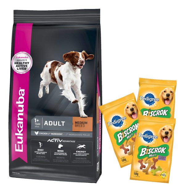 Eukanuba Adulto Raza Mediana 15 Kg + Regalos