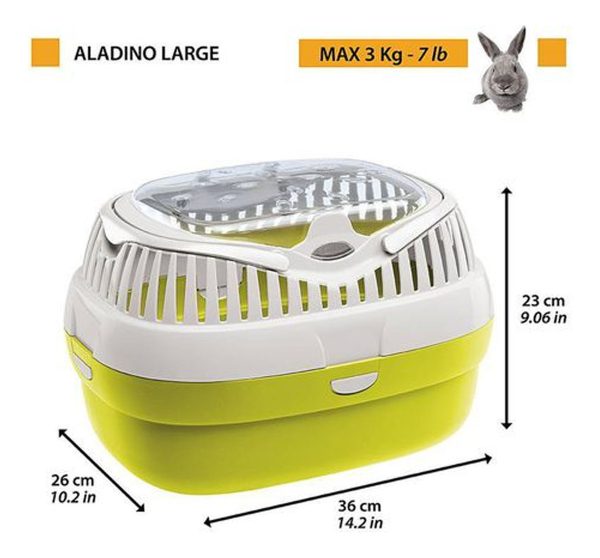 Jaula Transportadora Hamster Ferplast Aladino Large 36x26x23 - Imagen 2
