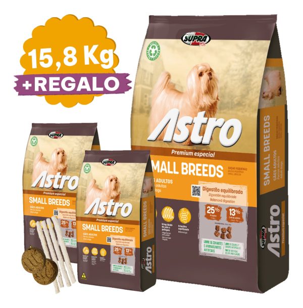 Comida Astro Small Breed Perro Raza Pequeña 10 Kg + 5 Kg - Imagen 2