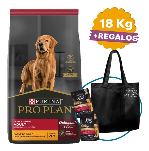 Alimento Purina Pro Plan Perro Adulto 18 Kg + Envío Gratis - Imagen 2