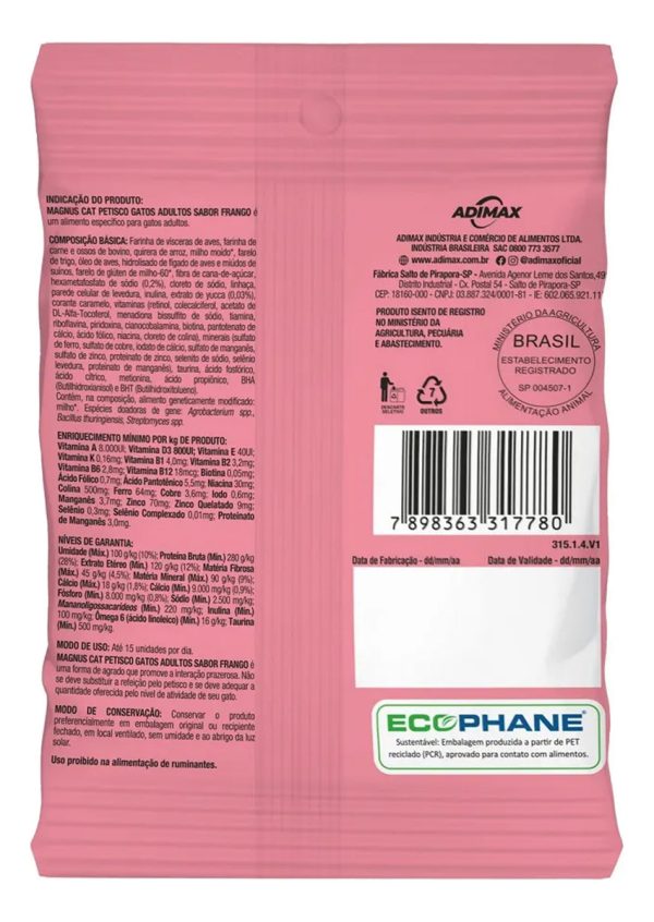 Gallletas Para Gato Magnus Sabor Pollo 40 Gr - Imagen 2
