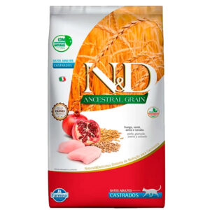 N&D Ancestral Grain Feline Gato Adulto Castrado 7,5 Kg (BOLSA CON DETALLE)