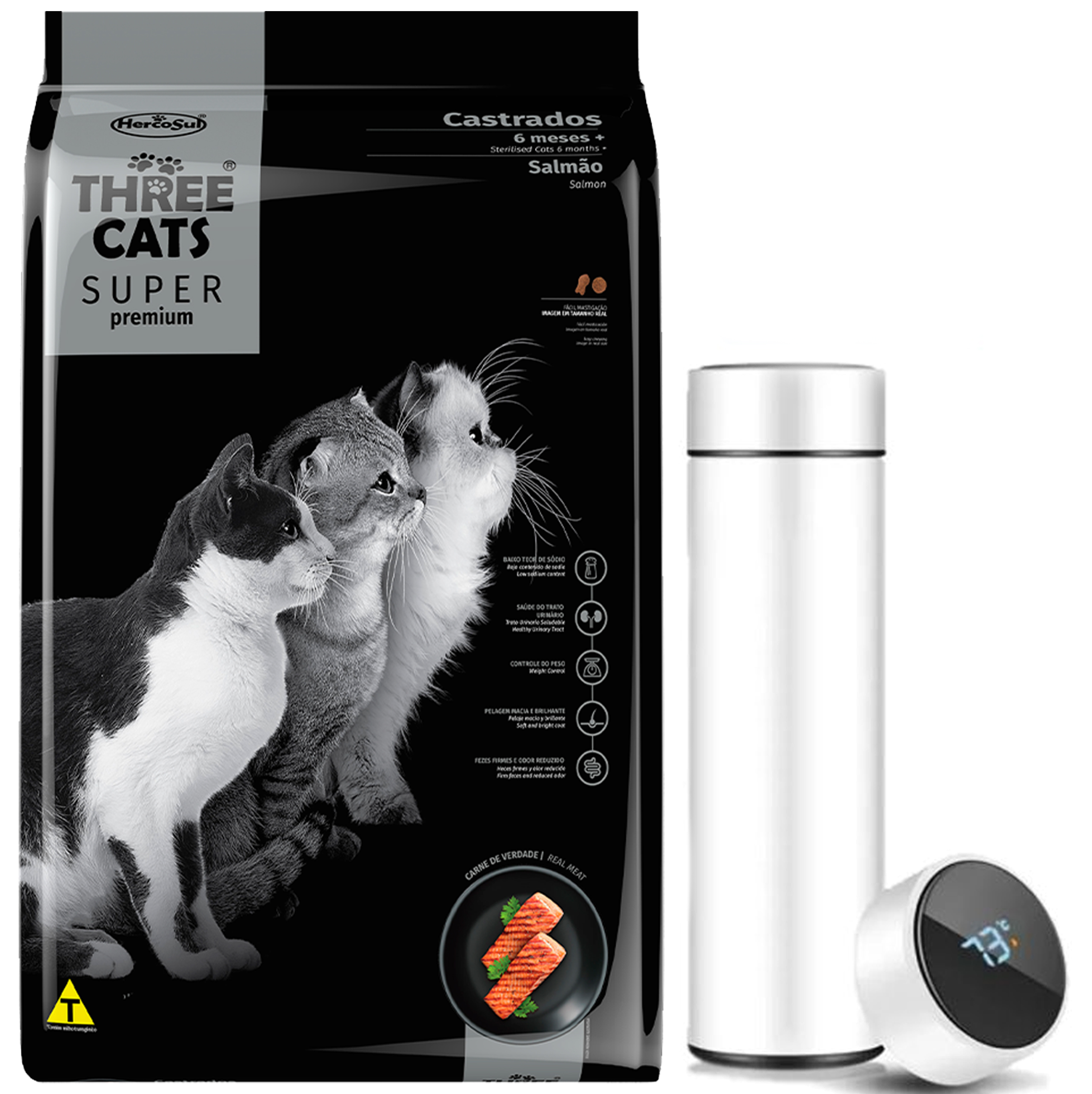 Three Cats Super Premium Gato Adulto Castrado 15 Kg