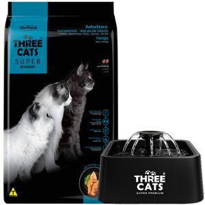 Three Cats Super Premium Castrado Bola De Pelos 10 Kg
