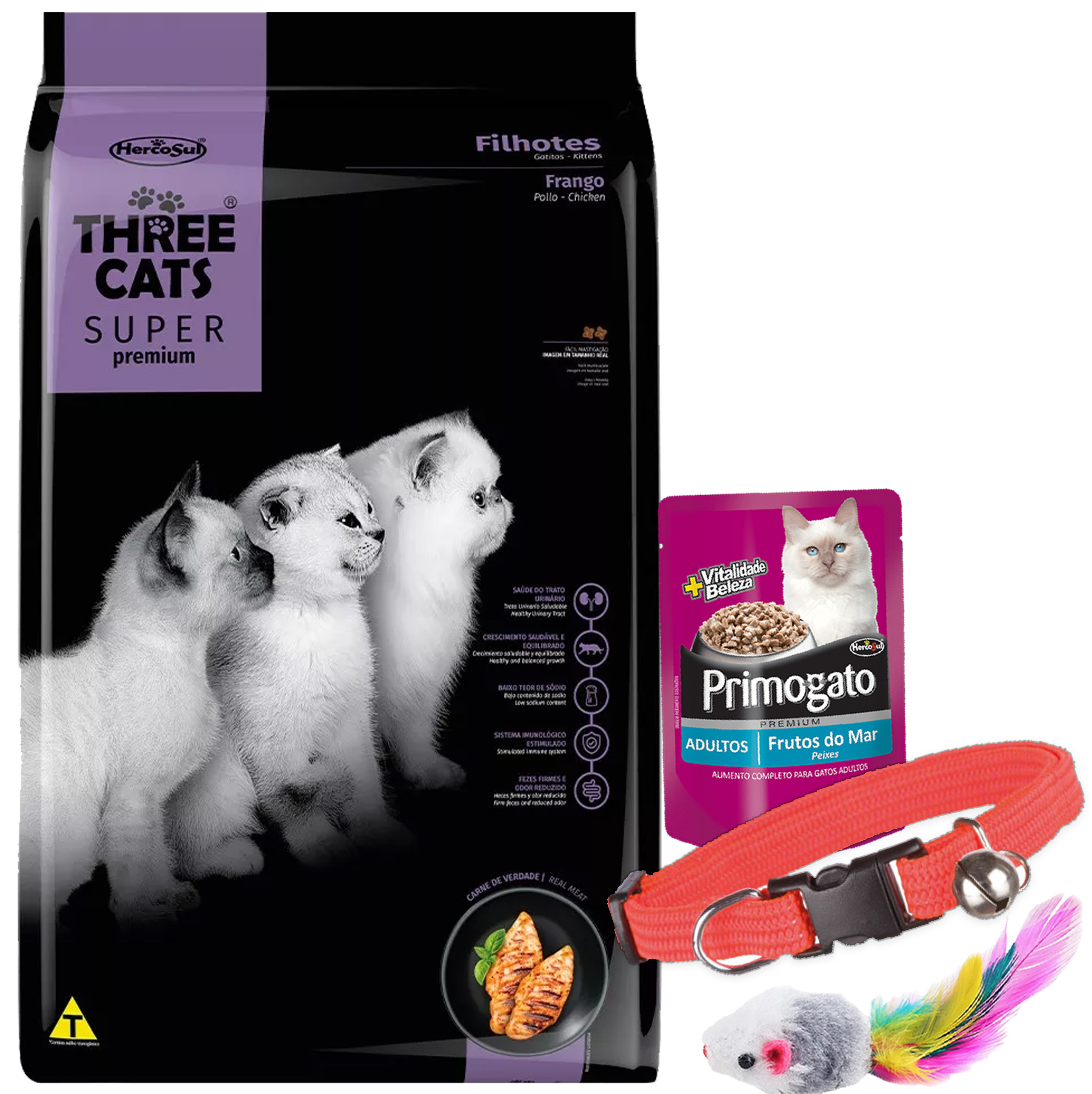 Three Cats Super Premium Gato Cachorro / Kitten 10,1 Kg