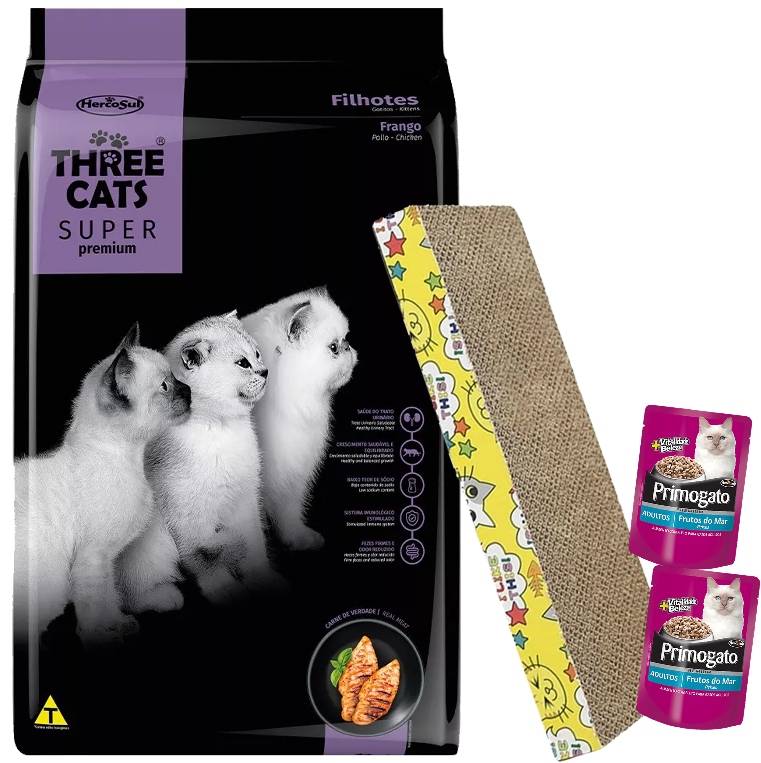 Three Cats Super Premium Gato Cachorro / Kitten 10,1 Kg