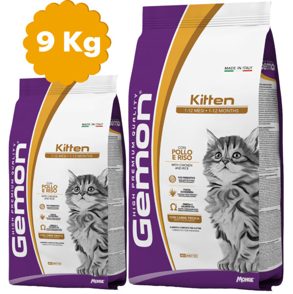 Gemon High Premium Gato Cachorro Kitten 9 Kg (7 + 2)