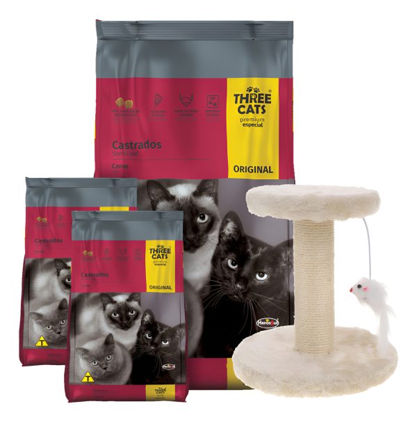 Alimento Gato Three Cats Original Castrado 15kg + Regalo