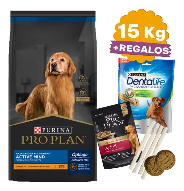 Purina Pro Plan Active Mind Senior Mature 15 Kg + Regalos - Imagen 2