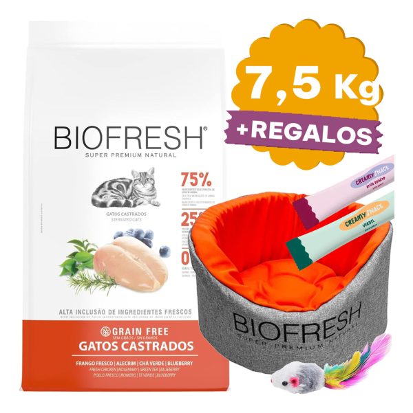 Biofresh Gato Castrado Sabor Pollo 7,5 Kg + Regalos - Imagen 2