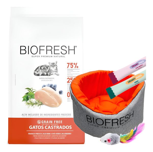 Biofresh Gato Castrado Sabor Pollo 7,5 Kg + Regalos
