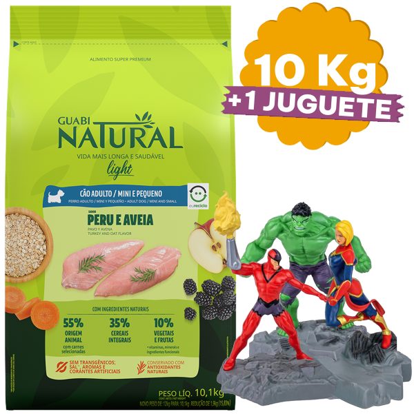 Guabi Natural Light Perro Adulto Raza Mini y Pequeña 10,1 Kg / Sabor Pavo y Avena