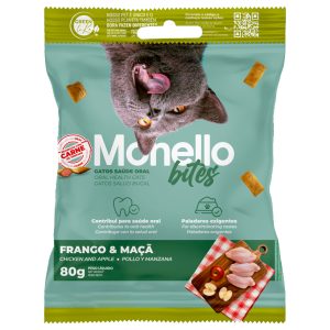 Snack Gato Monello Bites Salud Oral Pollo Y Manzana 80gr