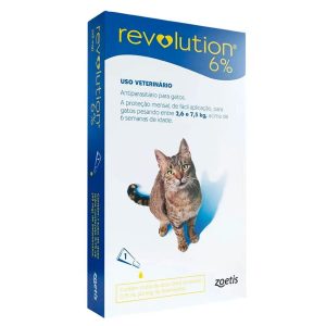 Pipeta Revolution Gato 6% De 2,6 A 7,5 Kg