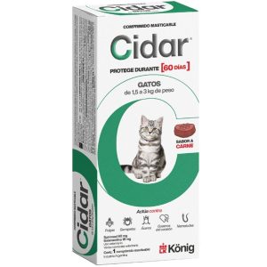 Pastilla Cidar Antipulgas Externa Gato 1,5 A 3kg