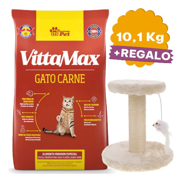 Vittamax Gato Adulto Sabor Carne 10,1 Kg + Regalo - Imagen 2
