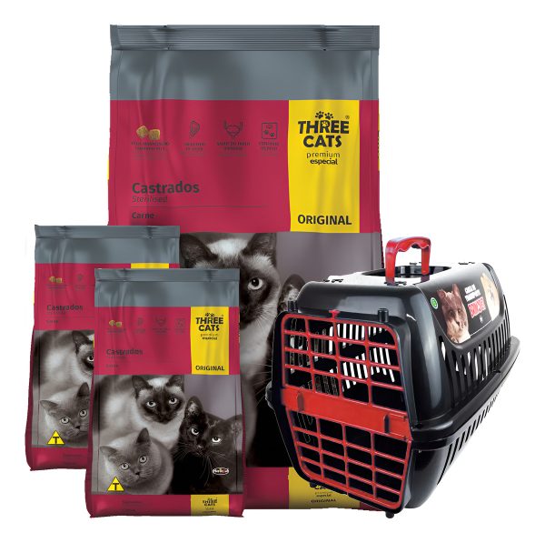 Alimento Gato Three Cats Original Castrado 17 kg (15 + 2)