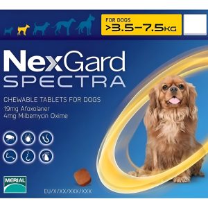 Nexgard Spectra 3,6/7,5 Antiparasitario Interno Y Externo X3