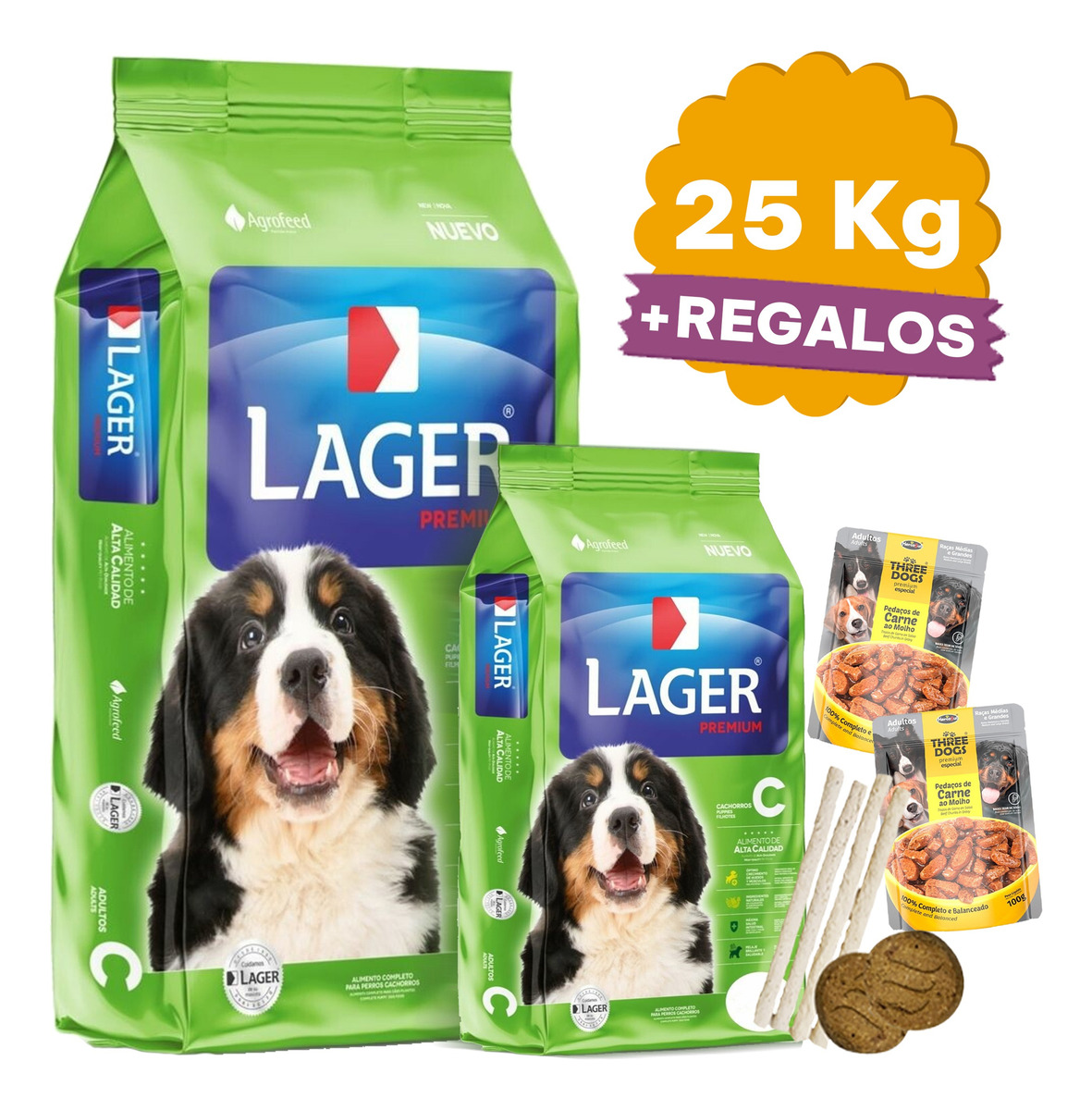Comida Perro Cachorro Lager Premium 22 Kg + Envío Gratis - Imagen 2