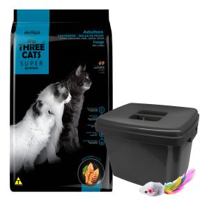 Three Cats Super Premium Gato Adulto Castrado Bola de Pelos 10 kg
