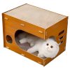 Casita Rascador Para Gatos 2 Niveles