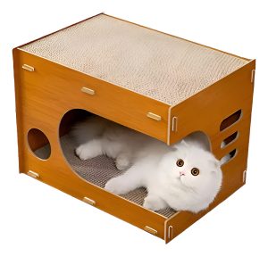 Casita Rascador Para Gatos 2 Niveles