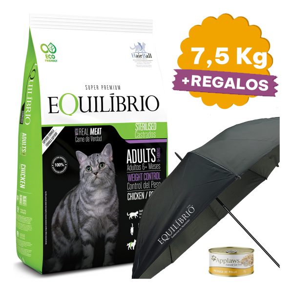 Equilibrio Alimento Gatos Castrados Hairball 7.5kg Np - Imagen 2