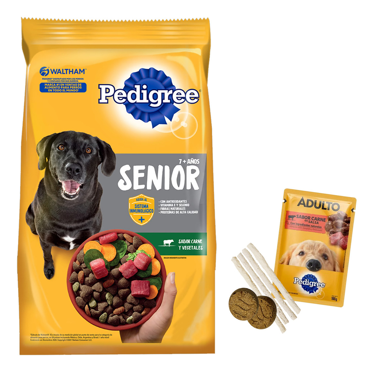 Pedigree Adulto Mayor 21 Kg - Perro Seco Carne/pollo