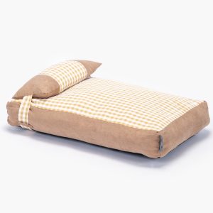 Colchón Con Almohadon Cuadrille Beige Chica