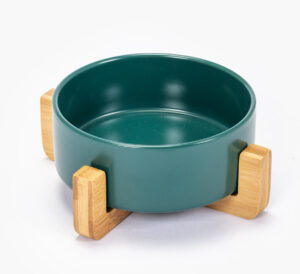 Comedero Bowl Con Soporte Bamboo Para Mascotas