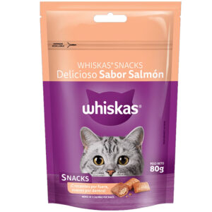 Snack Para Gatos Whiskas Sabor Salmon 80 Gr