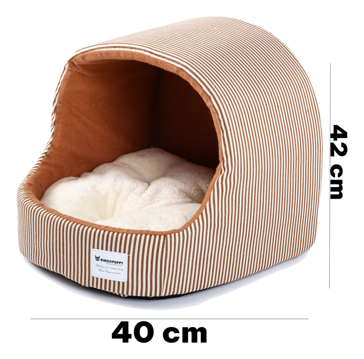 Cama Casita Para Gato Con Pared Removible Grande - Imagen 2