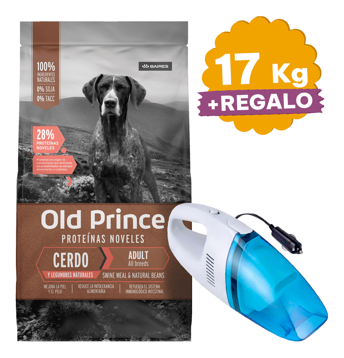 Alimento Old Prince Noveles Cerdo Y Legumbres Perro Ad 17 Kg - Imagen 2