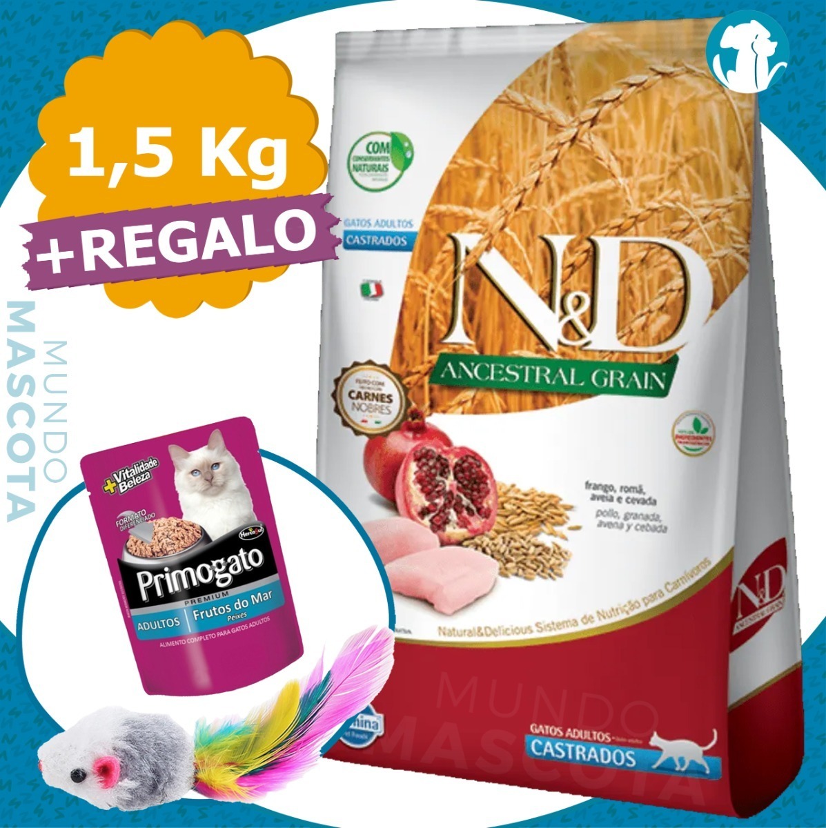 Farmina N&d Ancestral Feline Gato Adulto Castrado 1,5 Kg