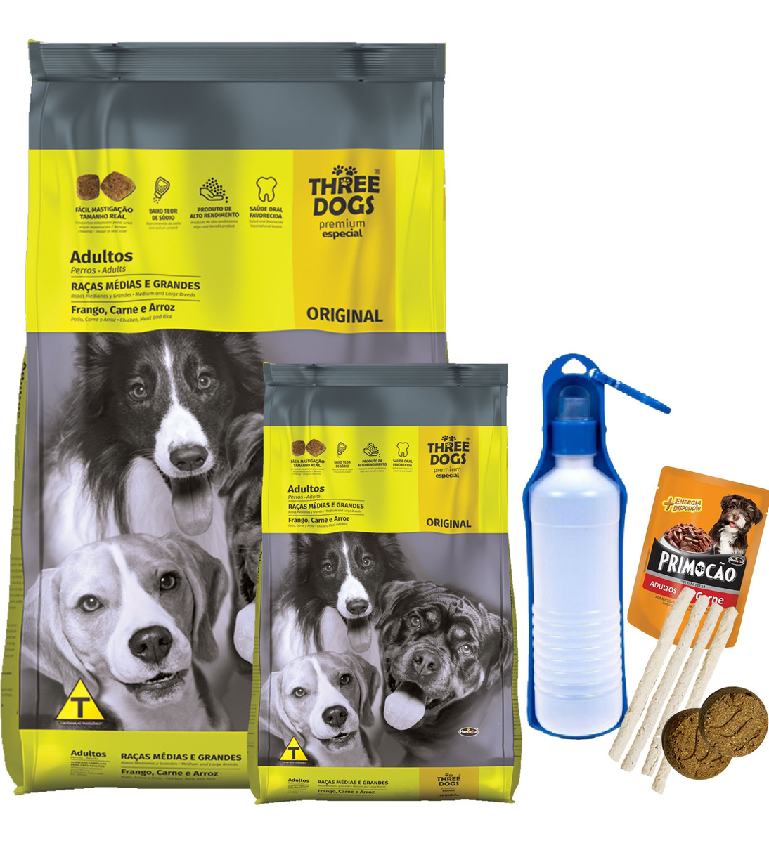 Alimento Perro Adulto Three Dogs Original 20 Kg + Regalo