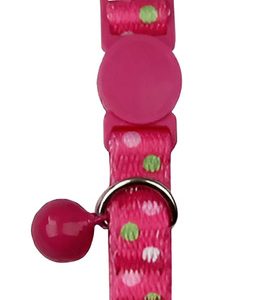 Collar Pawise Gato Rosa Lunares Con Cascabel