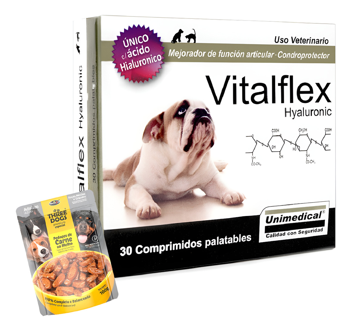 Vitalflex Hyaluronic Condroprotector 30 Comp / Mundo Mascota