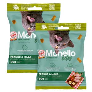 Snack Gato Monello Bites Salud Oral Pollo Y Manzana 80gr x 2