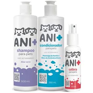 Kit Baño Para Mascotas Ani+ Shampoo, Crema Y Colonia