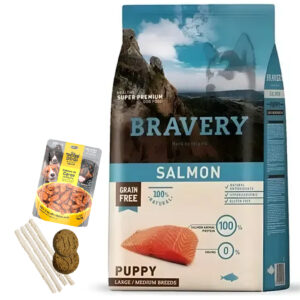 Bravery Perro Salmón Puppy Large Medium 12 Kg