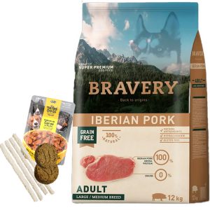 Bravery Adulto Mediano/Grande Iberian Pork 12 Kg