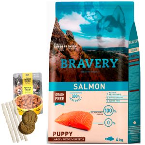 Bravery Salmón Cachorro Raza Mediana/Grande 4 Kg