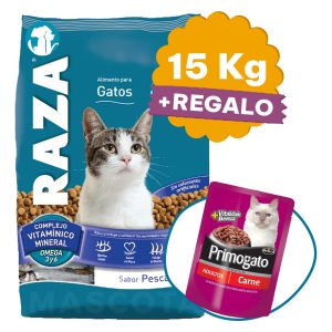 Alimento Gato Adulto Raza 10 + 1 Kg + Envío Gratis