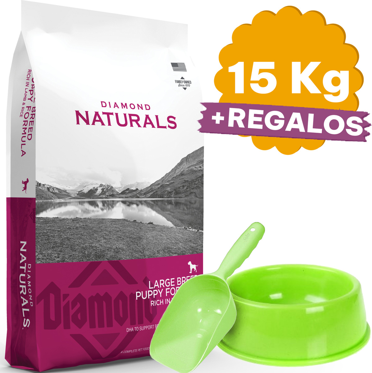 Comida Diamond Naturals Perro Puppy Large Breed Lamb 15 Kg - Imagen 2