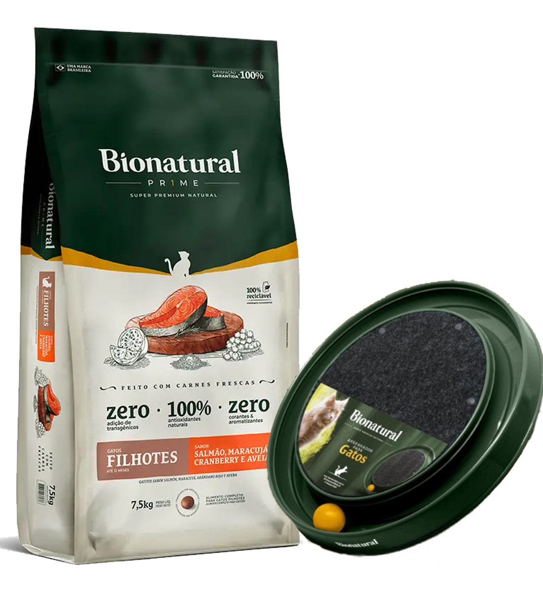 Alimento Bionatural Prime Gato Cachorro Kitten Salmon 7.5 Kg