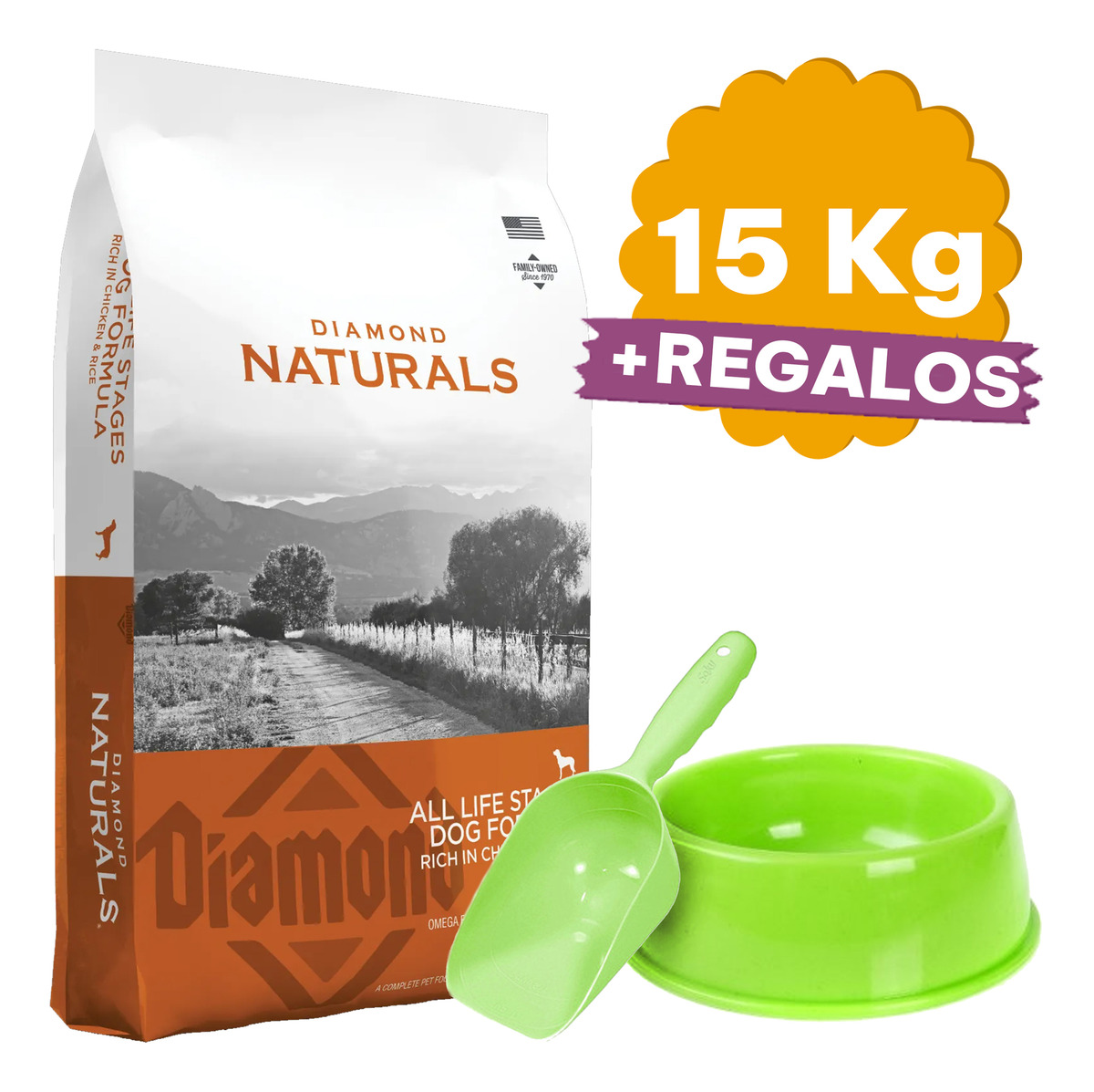 Alimento Diamond Naturals Perro Todas Las Edades Pollo 15 Kg - Imagen 2